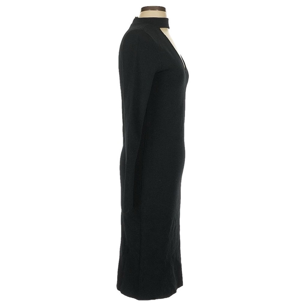 NWT Eliza J Black Choker Stretch Knit Long Sleeve Bodycon Dress - Picture 6 of 9